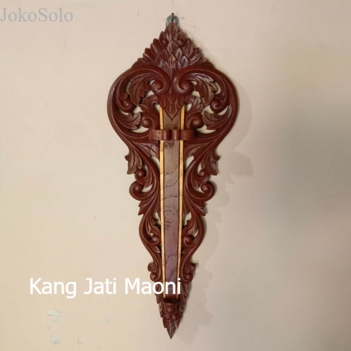 

blawong tempat pajangan pusaka ukiran kayu jati Murah Meriah JD21 murah