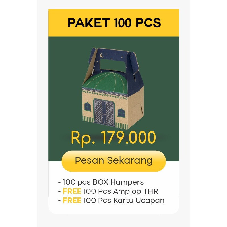 

Gable box beduk hampers lebaran hari raya isi 100 PCS
