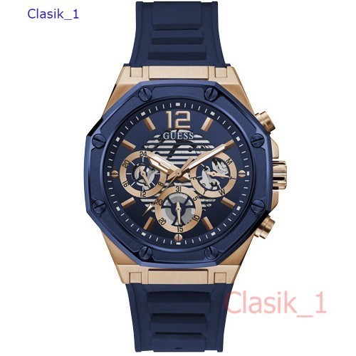 Original 100% GUESS GW0263G2  MOMENTUM Jam Tangan Pria  Biru Rosegold