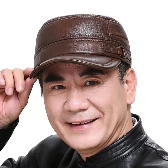 Topi Pria komando kulit Topi Komando Militer Topi Komando Polos Murah