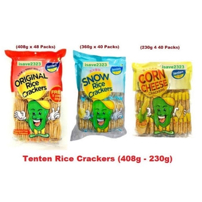 

Sale ten ten rice crackers corn cheese beras/original/snow - corn crackers