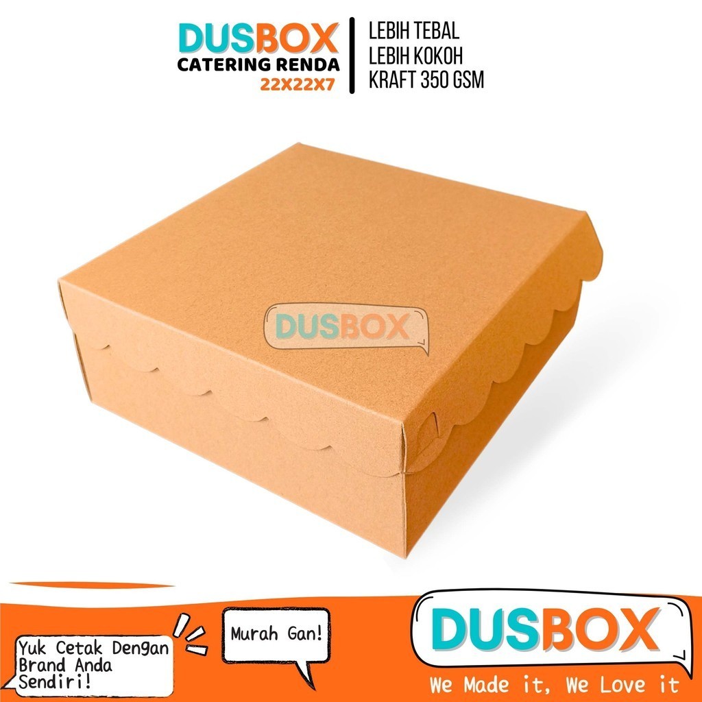 Dus Catering 22x22x7 / Box Catering / Lunch Box / Dus Nasi / Kemasan Box / Box Nasi / Kemasan Ayam B
