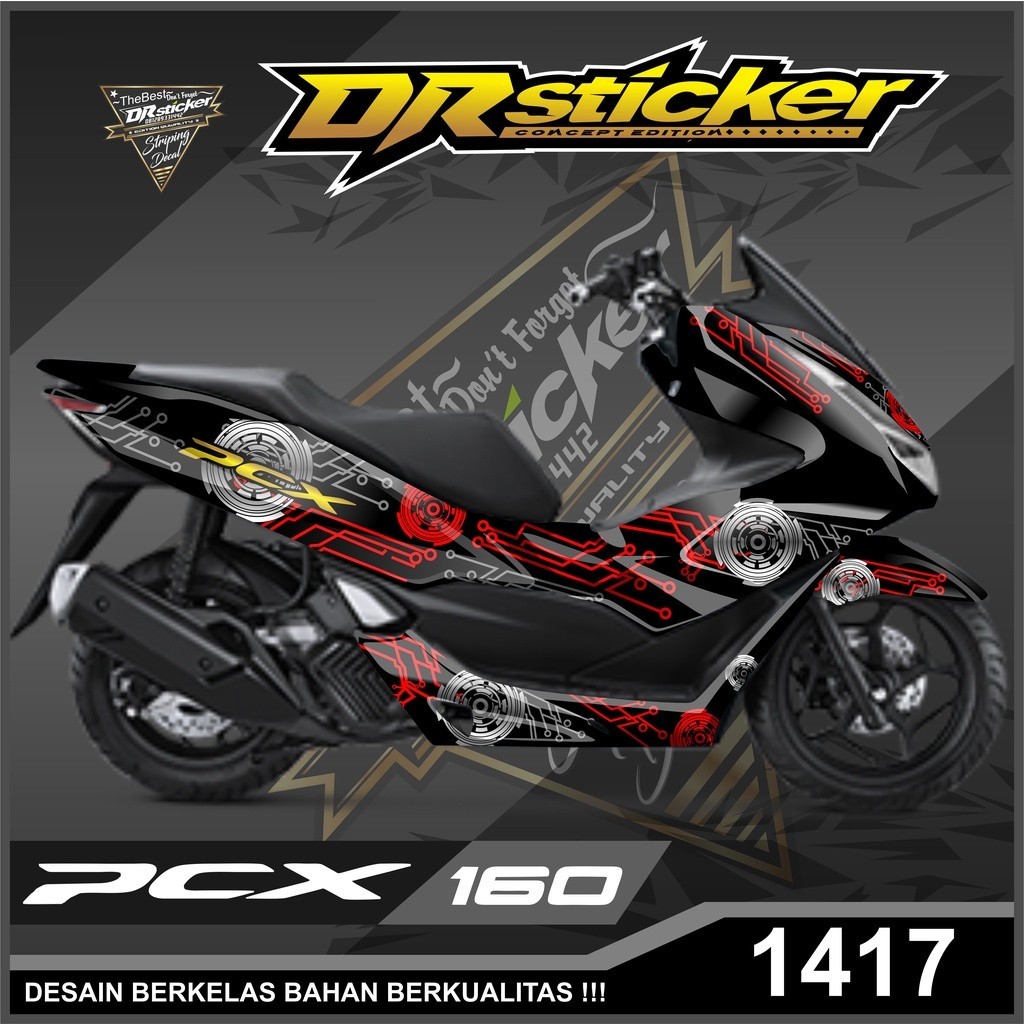 Dekal Sticker PCX 160 Full Body sticker Decal Custom PCX Desain Technologi Stiker full body PCX 160