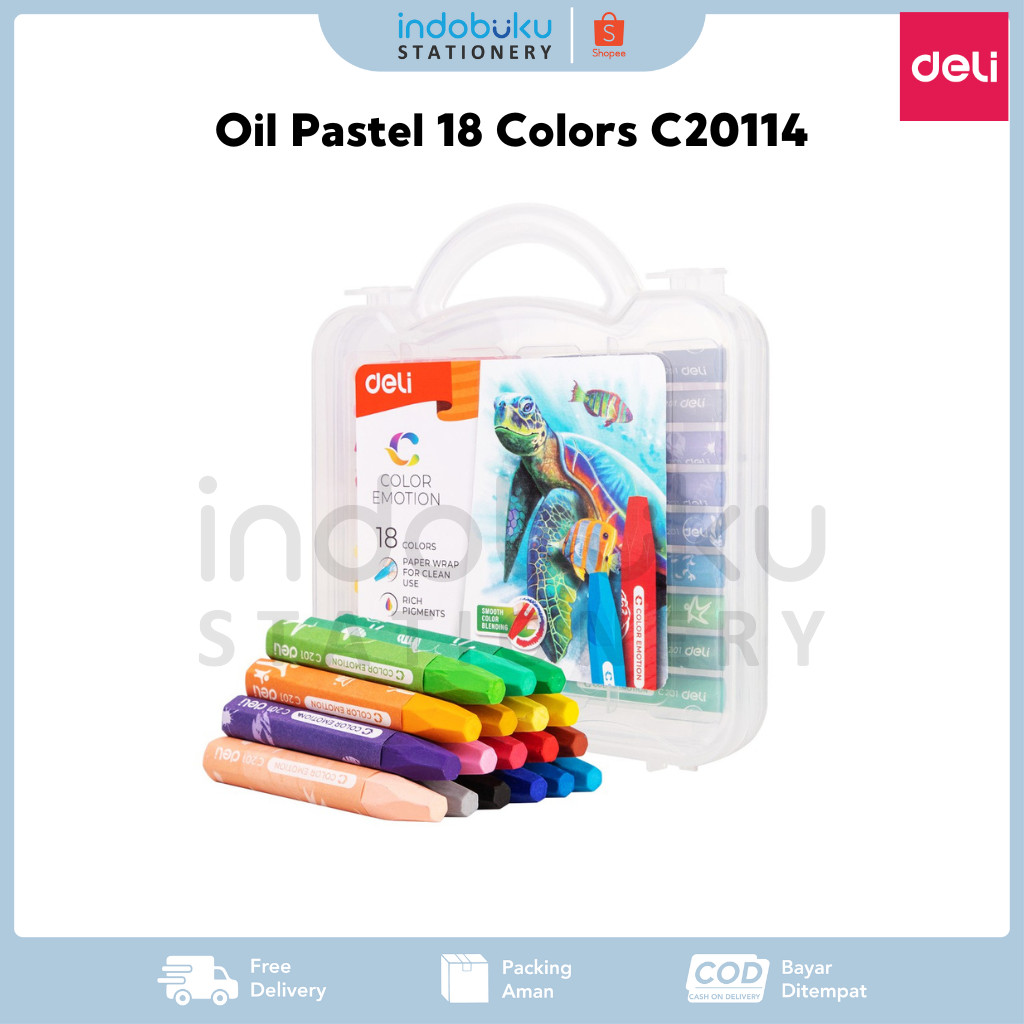 

Oil Pastel 18 Colors Deli C20114 Crayon Deli 18 Warna C20114