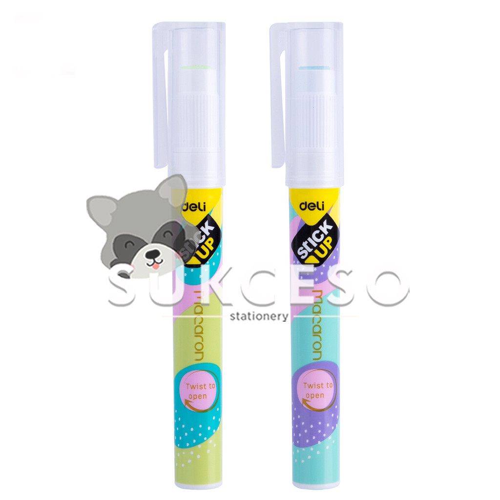 

Deli Glue Stick Macaron A23810 Glue Stick Twist Pastel With Clip Lem Batang Tongkat