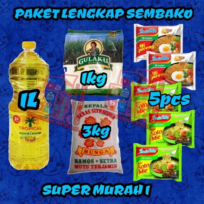 

PAKET SEMBAKO LENGKAP BERMERK SUPER MURAH 1