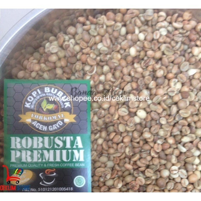 Biji Kopi Mentah Robusta Premium Asli Kopi Gayo Aceh 1 Kg