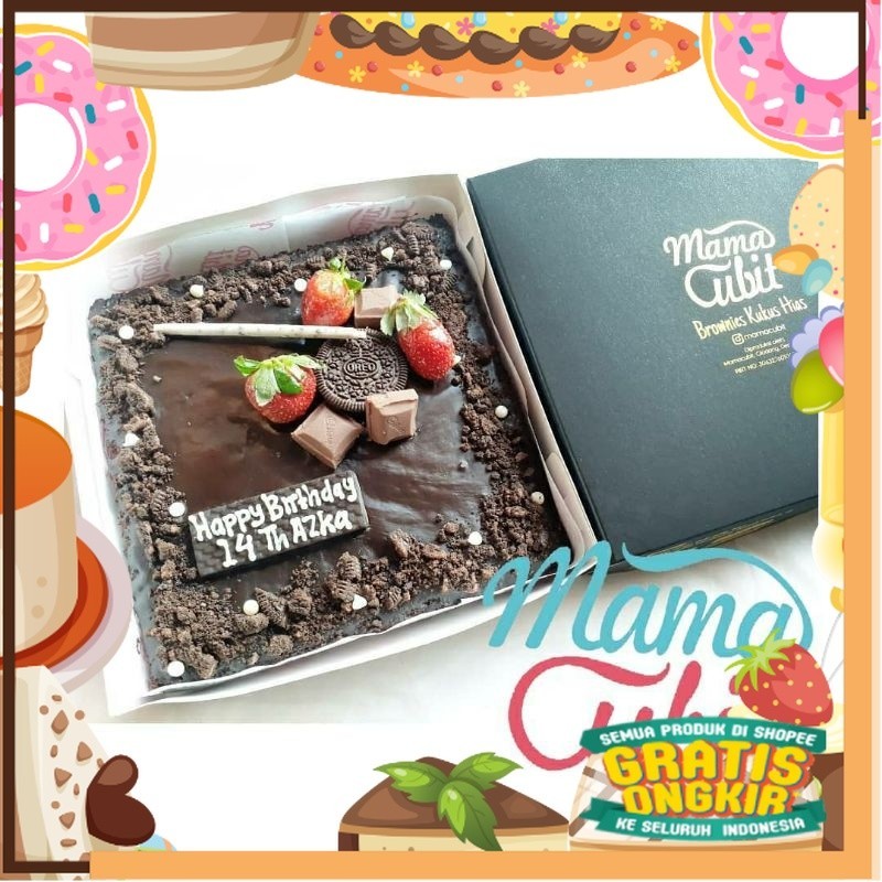 

Brownies kukus/ kue ulang tahun/ birthday cake/ brownies potong/ brownies skat/ King J Snack