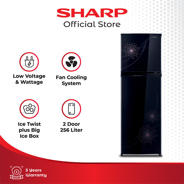 promo terbaru Sharp Kulkas 2 Pintu SJ-317MG Dandelion-DP Dark Purple