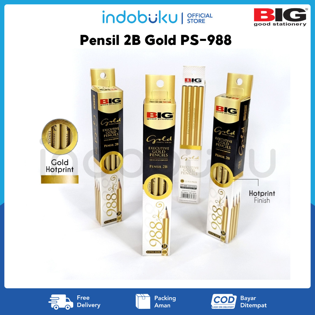 

Pensil 2B Gold BIG Standar Ujian Komputer PS-988 (1Pack Isi 12Pcs)