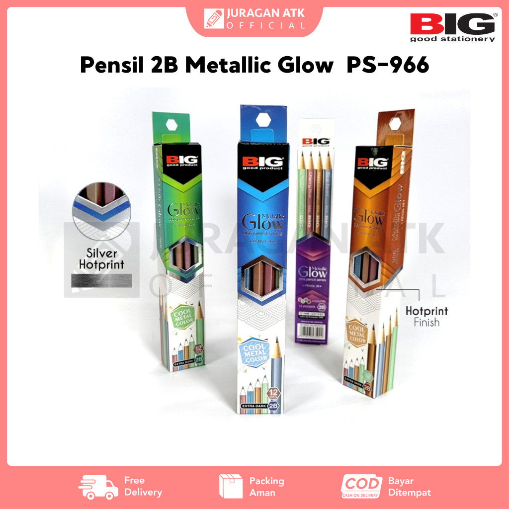 

Pensil 2B Metallic Glow BIG PS-966 (1Pack Isi 12Pcs)