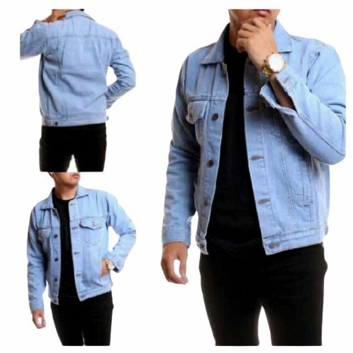 Jeans Denim  pria Warna Bio Wash-Bio Blitz-Garment-Hitam - Garment, M