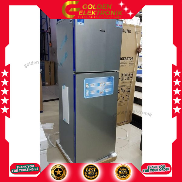 KULKAS AQUA AQR-D261DS-SL AQR-D 261DS-SL D261DS-SL D 261 DS-SL 2 PINTU