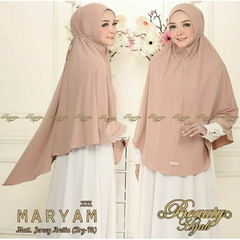 Hijab Instan Beauty MARYAM TALI  XXL Jumbo Syari Ori- Kinanhijabstore Termurah
