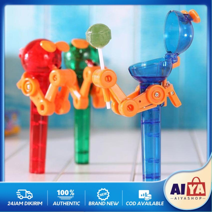 Tempat Permen Lolipop Tembak Robot Permen Lolipop Unik Mainan Anak