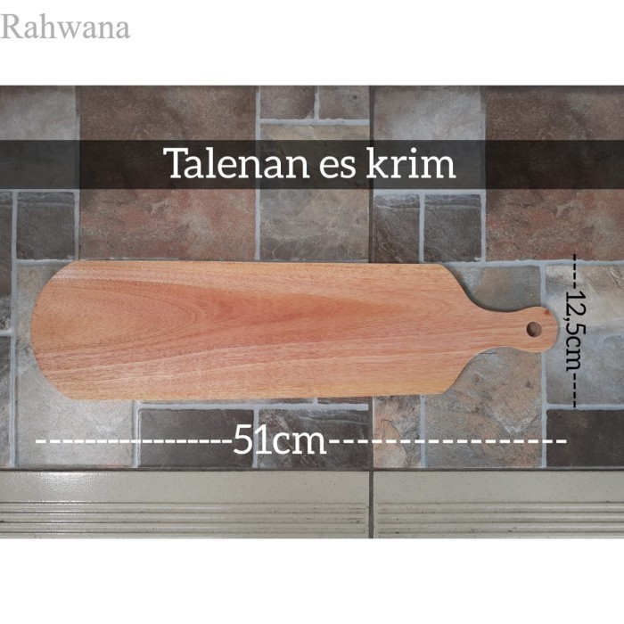 

Talenan Kayu Mahoni Panjang/Talenan Penyajian/Talenan Bentuk Es krim antik