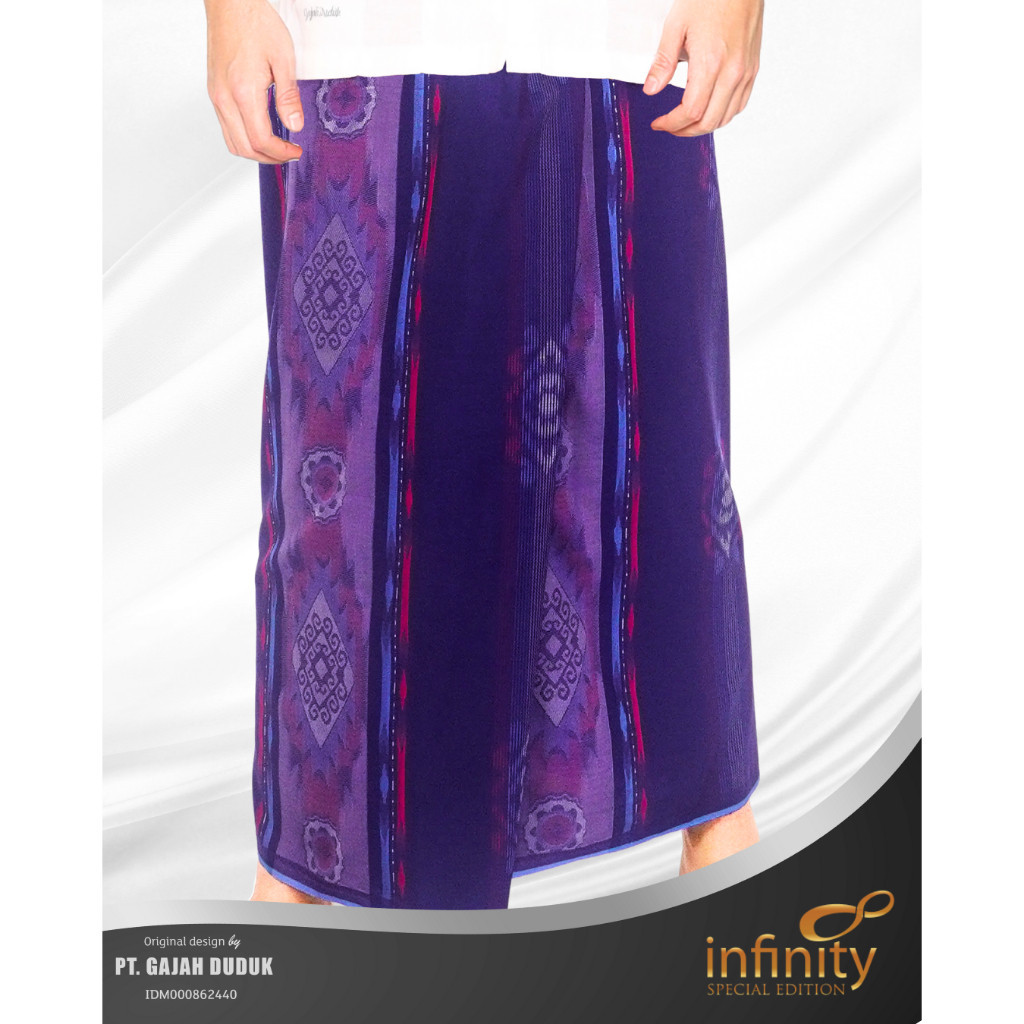 Gajah Duduk - Infinity Premium - Sarung Motif Warna Navy