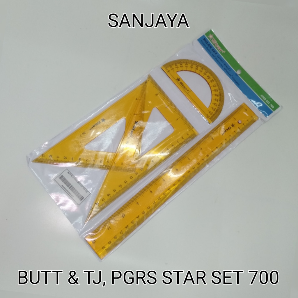 

(HASANS HOME)Penggaris Rules Set Star Butterfly / Penggaris Set Star / Butt & Tj, Pgrs Star Set 700