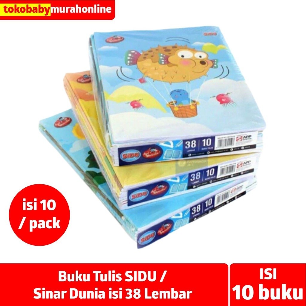 

[DISKON UP TO 50%] BUKU TULIS SIDU 38 LEMBAR PACK ISI 10PCS / BUKU TULIS SIDU ISI 38 [MURAH BISA COD]