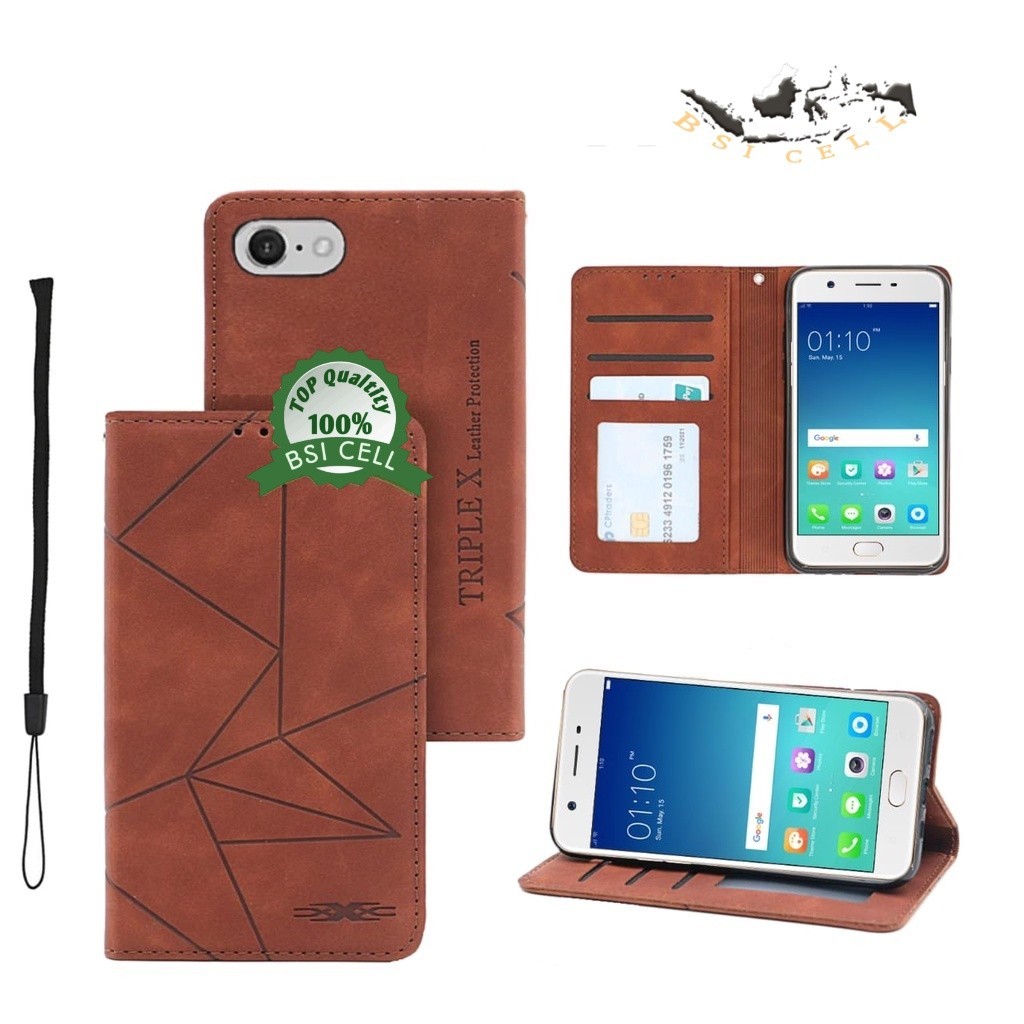 CASE OPPO A57 A39 Oppo CPH1701 CPH 1701 CPH1605 SARUNG HP DOMPET KULIT FLIP COVER MAGNET TANPA KANCI