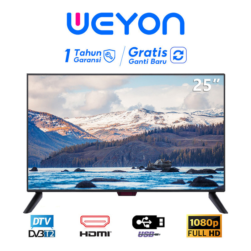 Weyon TV LED 24/25 Inch FHD Digital TV Monitor Murah Garansi 1 Tahun