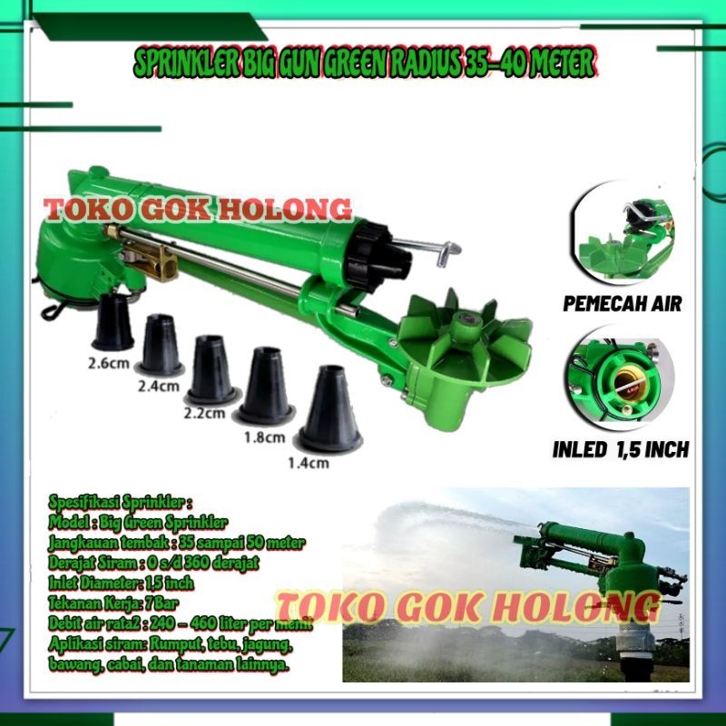 Sprinkler Big Gun Jet 35 Tembak 30- 35 meter|Penyiraman Pertanian|Irigasi