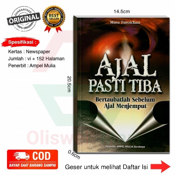 Buku Agama Islam Ajal Pasti Tiba Bertaubatlah Sebelum Ajal Menjemput