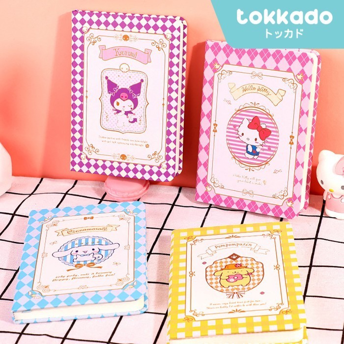 

TOKKADO Sanrio Mini Notebook A6 Buku Agenda Catatan Hardcover Lucu - Kuromi