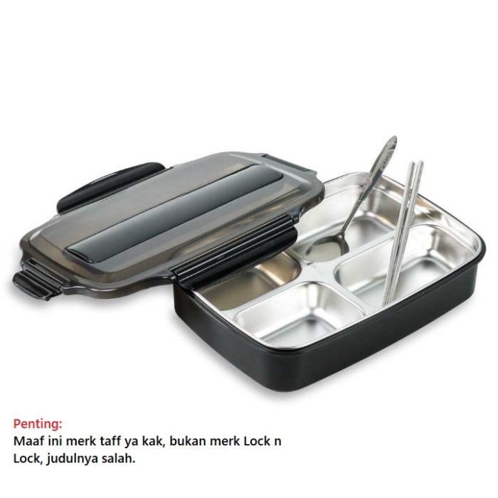 Lock And Lock Lunch Box Stainless Plastik 3-4 Ruas - 3 RUAS