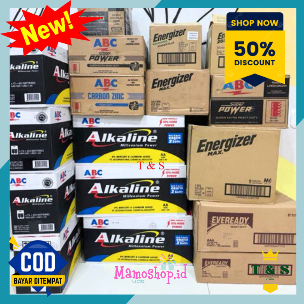 Baterai ABC ALKALINE AA/AAA Energizer AA/AAA karton