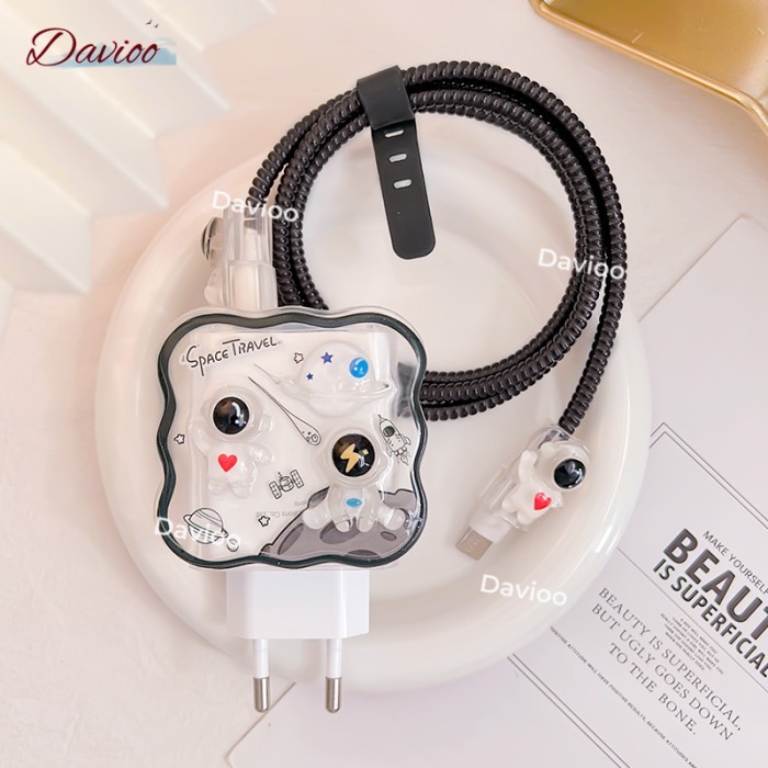 Pelindung Charger REDMI/XIAOMI/POCO 33W Motif Kristal Pelindung Kabel Charger Untuk Charger REDMI/XI