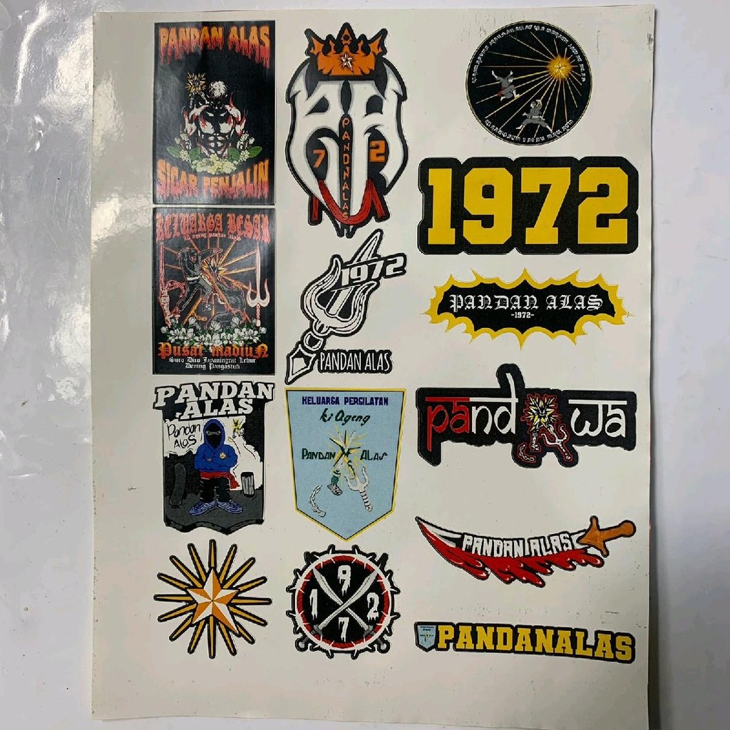 

Stiker Pandan Alas 1972 Isi 14 Pcs - Stiker Anti Air