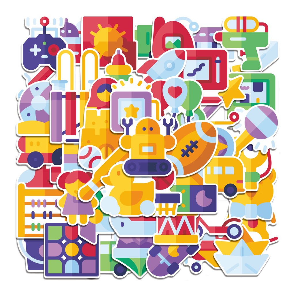 

COD 50 Pcs Stiker Children Toys / Mainan Anak Lucu Anti Air Untuk Dekorasi Notebook Sepeda Skateboard Handphone
