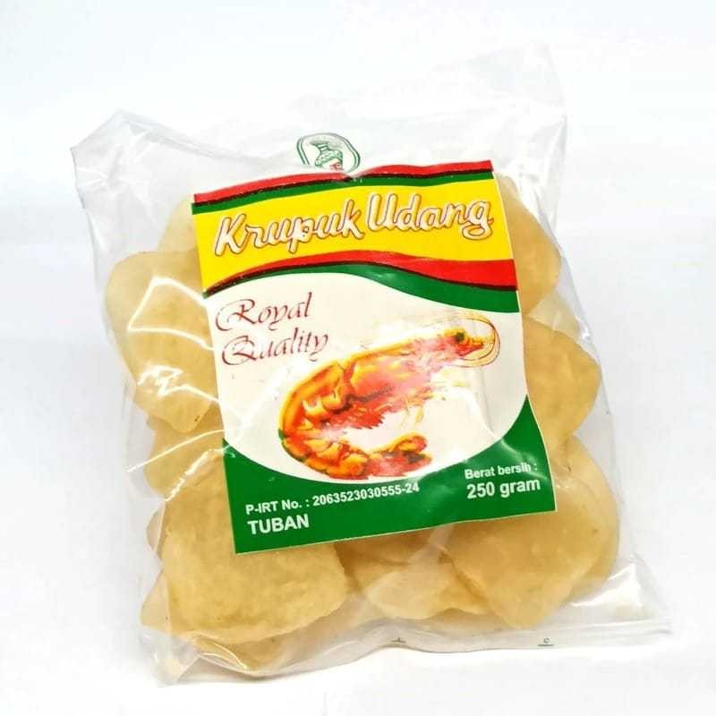 

Krupuk udang/krupuknudang terenak/krupuk udang guci toak "ROYAL" khas tuban