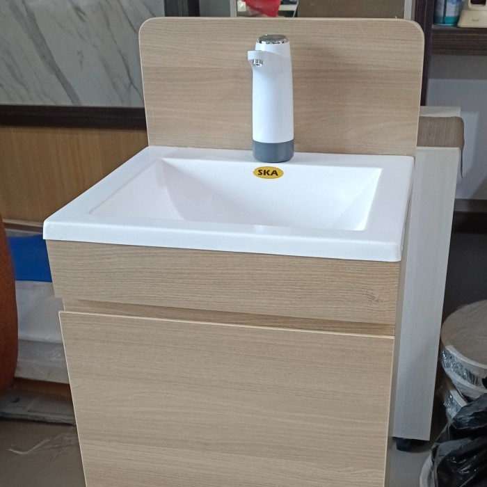 Wastafel portable sensor otomatis + SKA + Modern dan Minimalis - Kran One Touch worikateid