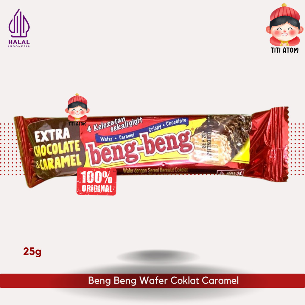 

Beng Beng Wafer Coklat Extra Caramel Snack Cemilan Lebaran 25g