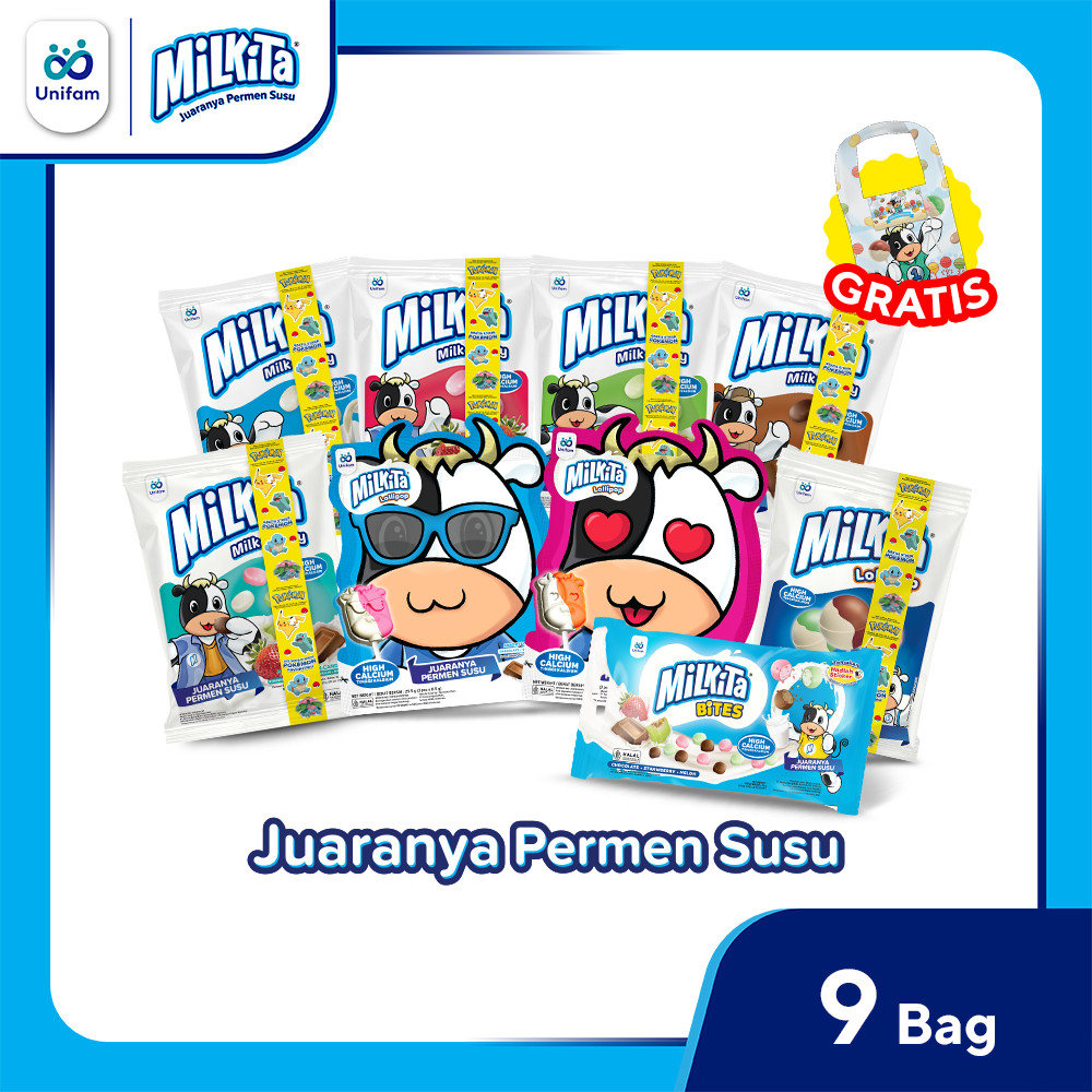 

Paket Milkita Permen Susu Edisi Pokemon (Isi 9 Bag) - GRATIS TOTEBAG