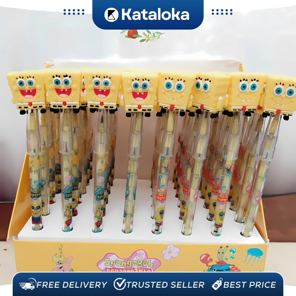 

GROSIR!!! (48pcs) Pensil Lantu Susun/Pensil Susun Karakter/Pensil Cabut/LANTU 1 Box Besar Karakter