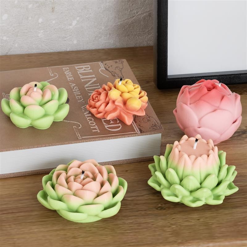 

Flower Silicone Candle Mold 3D Flower Aromatherapy Soap Gypsum Resin Casting Mould DIY Chocolate Cake Baking Tool Wedding Gift