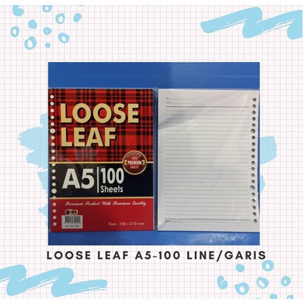 

KERTAS/ LOOSE LEAF HORE A5-100 LINE/GARIS POP 1 622034285