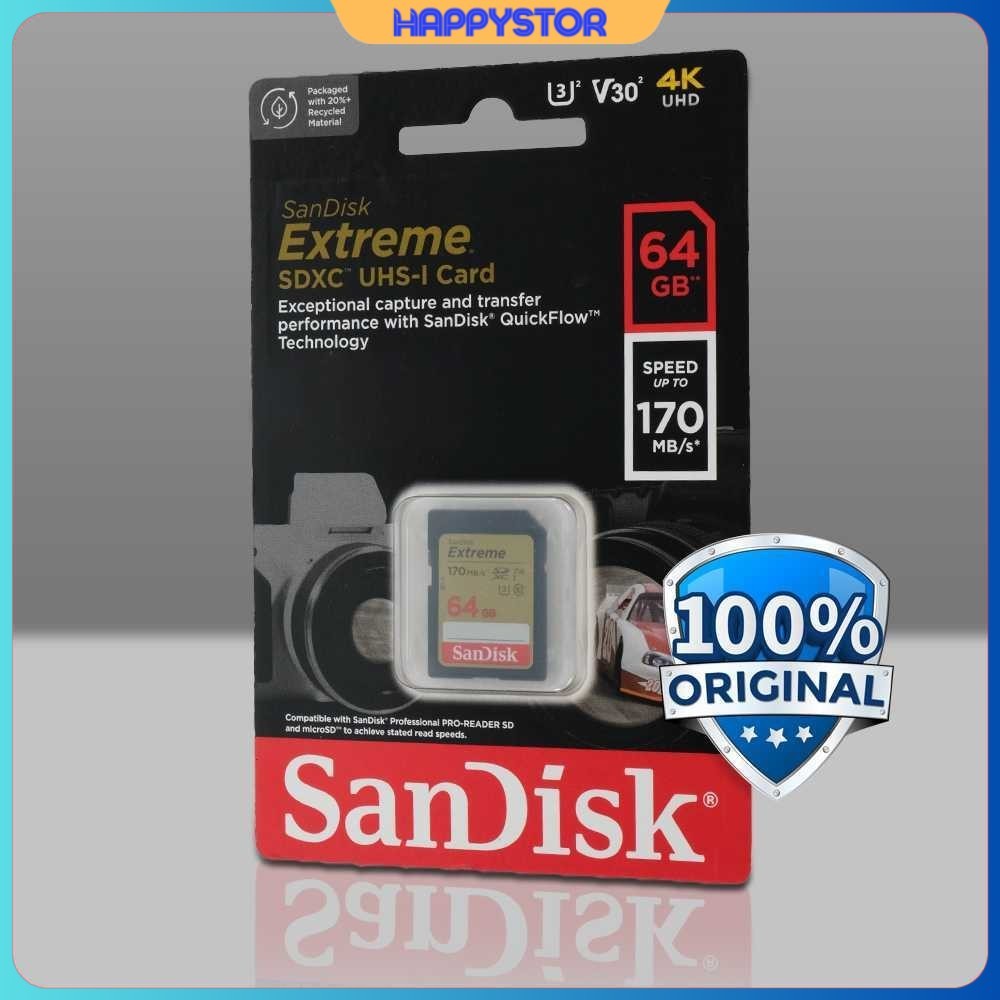 SanDisk Extreme SDXC UHS-I Card V30 U3 Class - SDSDXV