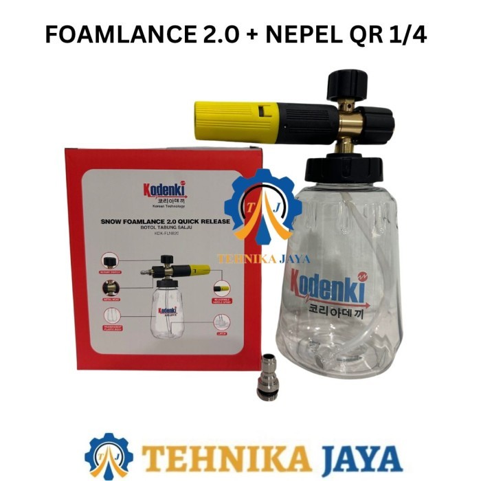 KODENKI Foam Lance 2.0 Snow Foam Snow Wash Tabung Salju Jet Cleaner - QR 1/4 dovasoid