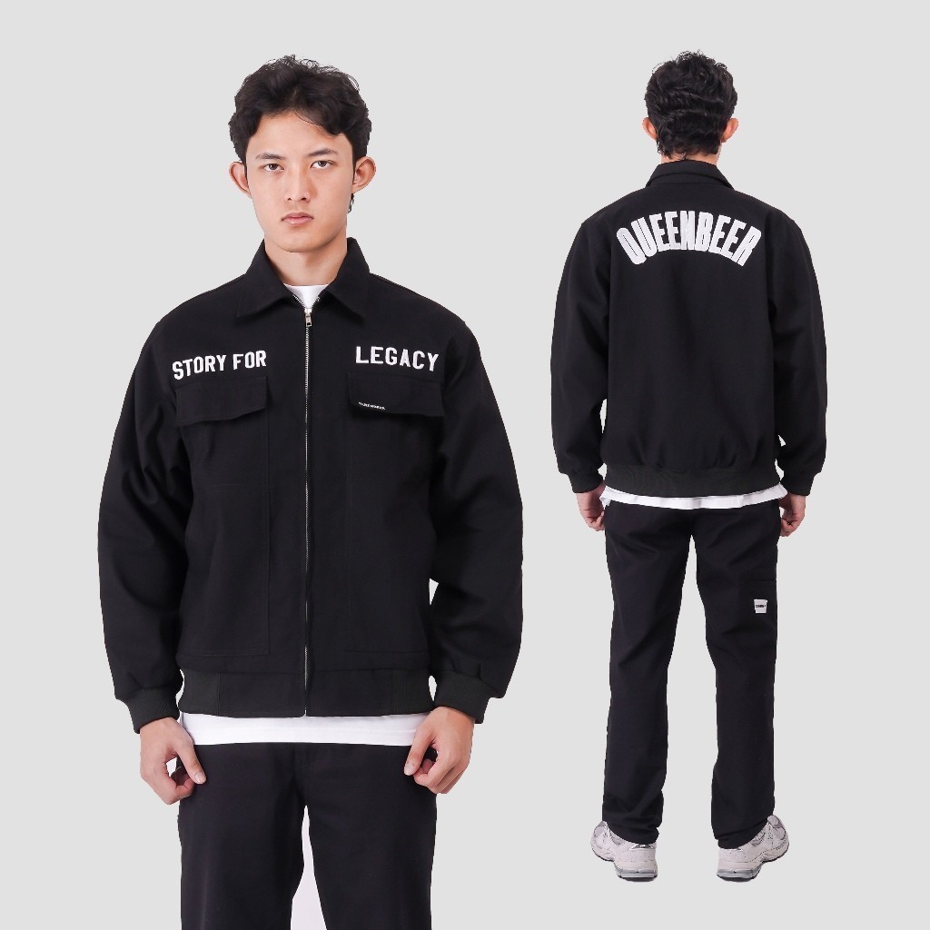 Queenbeer - Work Jacket Barker Black