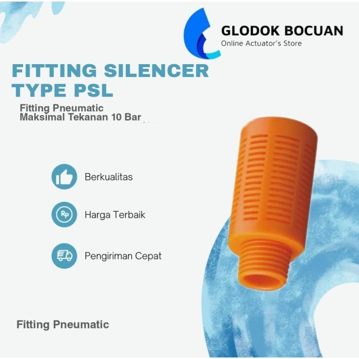 PSL SILENCER PLASTIK PNEUMATIC - 1/8 inch