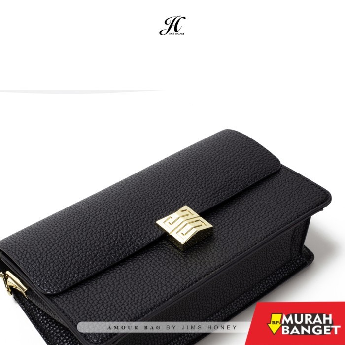 tas selempang wanita simple elegan Jims Honey - Amour Bag - Tas Selempang Wanita Sling Bag - Black