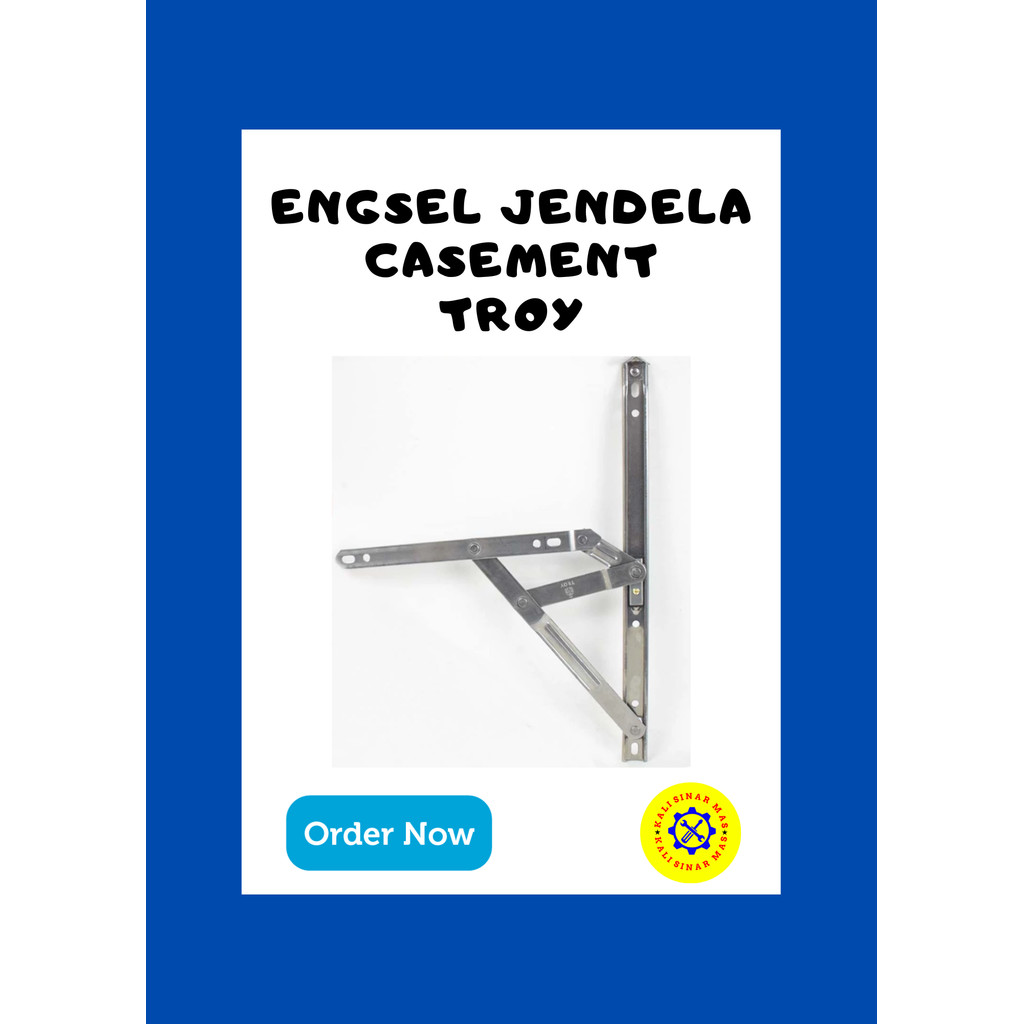 Engsel Casement Jendela Aluminium & Kayu Stainless Anti Karat TROY