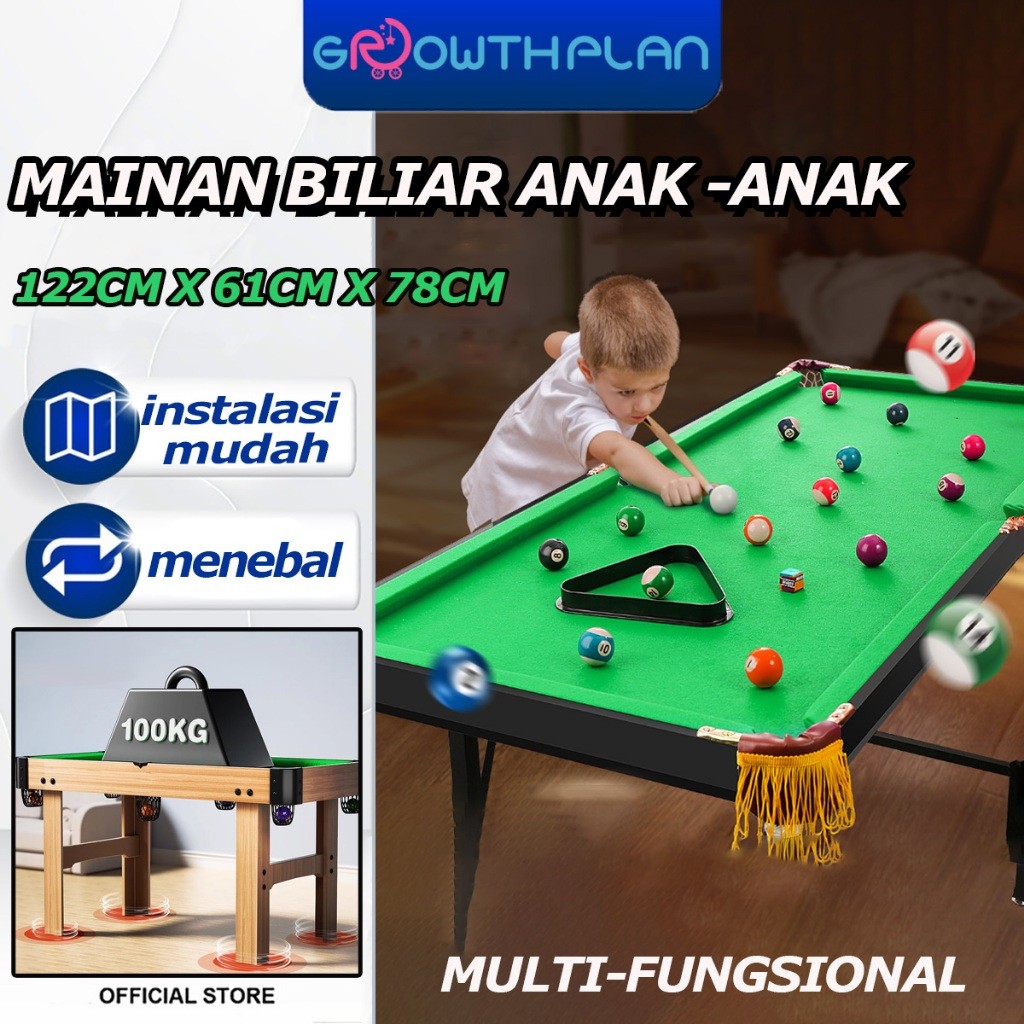 FG64RT [Bahan yang menebal]Meja Billiard Mini (122cm )kaki panjang tabletop billiar board game bahan