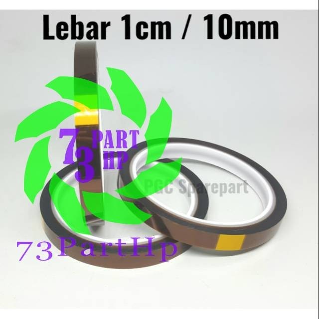 

Lakban Tape Kuning Anti Panas Lebar 1cm -Isolasi -Solatip Isolatip Solatif Isolatif 1 cm 10mm 10 mm - 73partHP