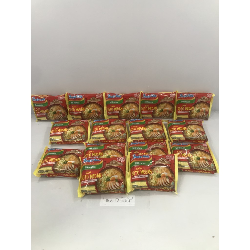 

10 Bungkus - Indomie Mi Instan Rasa Soto Medan Khas Sumatera Utara / Lengkap dengan Minyak Soto Kemasan 70gr