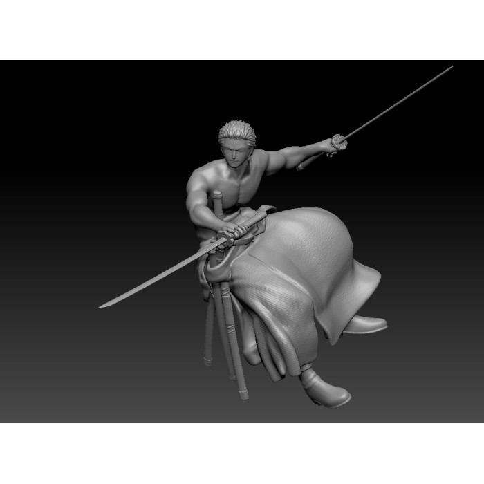 Figure Resin zoro 2 Skala 64 Miniatur Pajangan Diorama Diecast